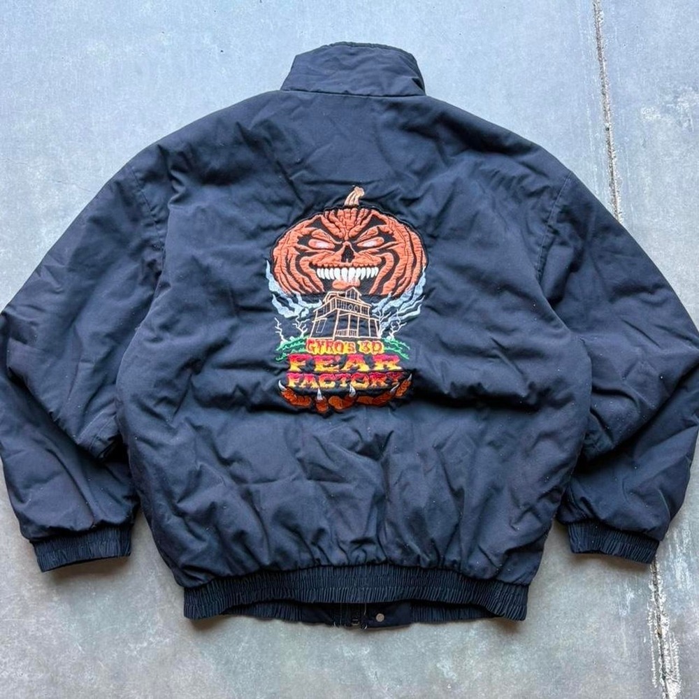 90s Gyros 3D Fear Factory Bay Area Haunted House Jacket - Picture 1 of 7